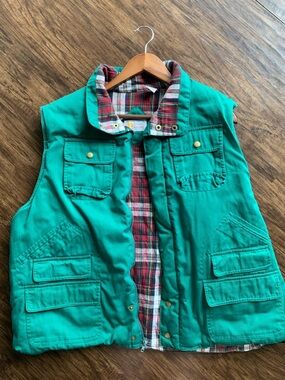 Southern classics 90s Utility Vest with Plaid Lining